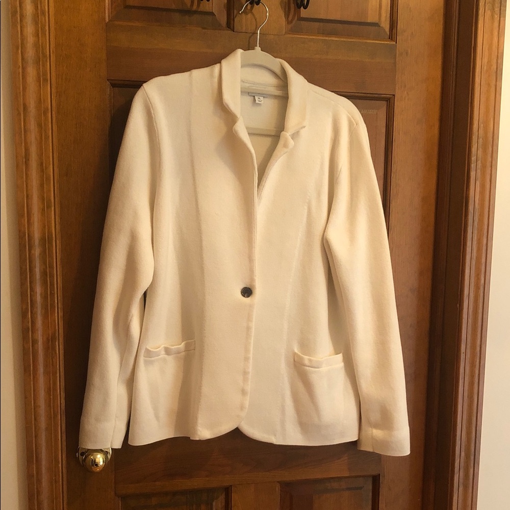 J. Crew White Single-Button Women's Blazer